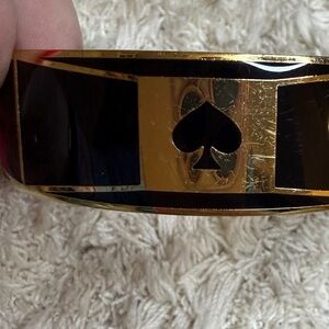 Kate Spade Black and Gold Cuff Bracelet